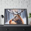 93854-271.jpg Deer Christmas Winter Forest Framed Poster