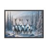 93854-284.jpg Six Reindeer in Foreground Framed Poster