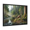 93854-289.jpg Deer By a River In a Forest Framed Poster