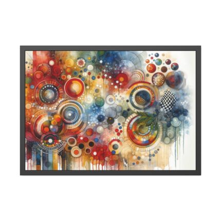 Boho Vibrant and Colorful Composition Framed Poster