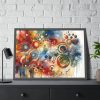 93854-71.jpg Boho Vibrant and Colorful Composition Framed Poster