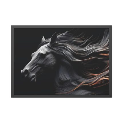 Black Spanish Horse Framed Poster