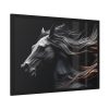 93854-73.jpg Black Spanish Horse Framed Poster
