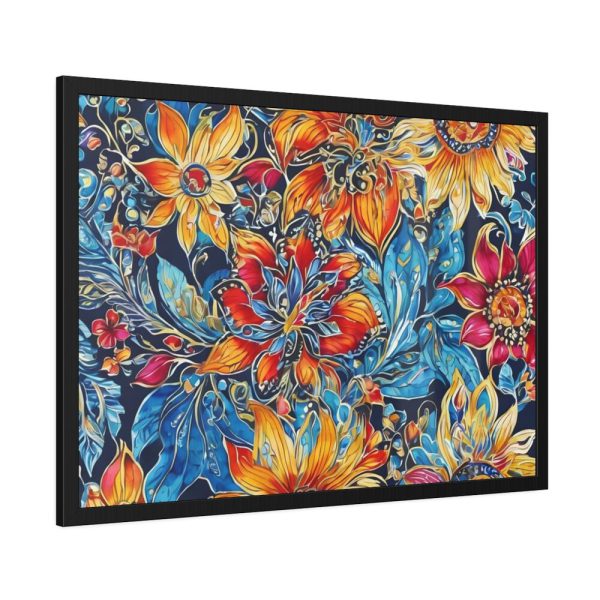 Batik Flowers Pattern Framed Poster