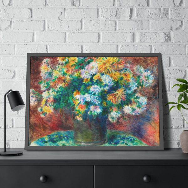 93855-130.jpg Chrysanthemums by Pierre-Auguste Renoir Framed Poster