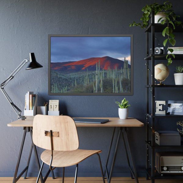 93855-137.jpg Desert With Cactus Framed Poster