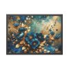 93855-159.jpg Rich Blue Flowers and Gold Accents Framed Poster
