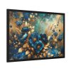 93855-160.jpg Rich Blue Flowers and Gold Accents Framed Poster