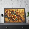 Vibrant orange Flowers Arranged in a Vase Framed Poster