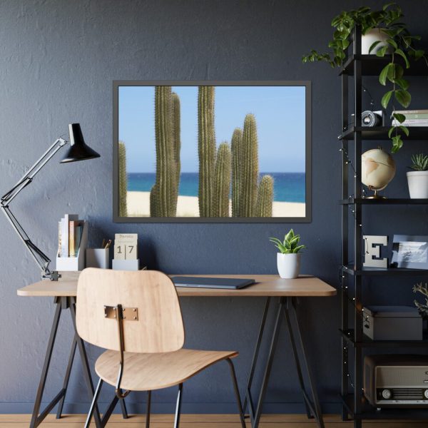 93855-177.jpg Cactus on the Beach Framed Poster