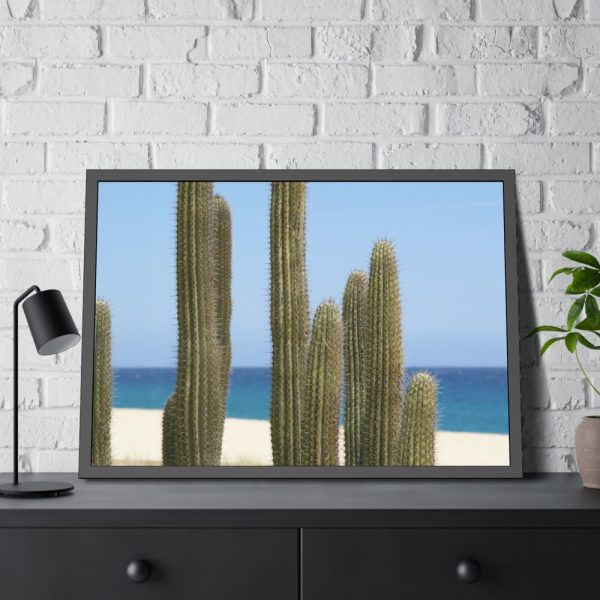 93855-178.jpg Cactus on the Beach Framed Poster