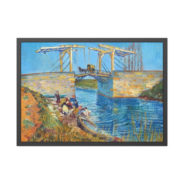 93855-247.jpg Vincent van Gogh's The Langlois Bridge at Arles with Women Washing Framed Poster