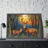 93855-282.jpg Deer and Deer in the Forest Framed Poster