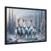 93855-304.jpg Six Reindeer in Foreground Framed Poster
