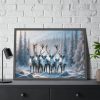 93855-306.jpg Six Reindeer in Foreground Framed Poster