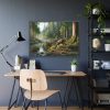 93855-309.jpg Deer By a River In a Forest Framed Poster