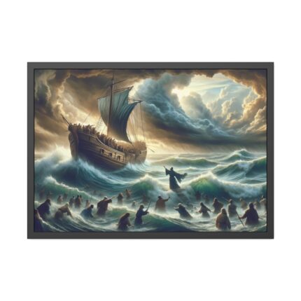 Historical Dramatic Sea Scene Framed Poster