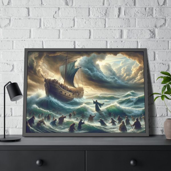 93855-318.jpg Historical Dramatic Sea Scene Framed Poster