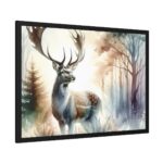 Watercolor Image of a Stag Framed Poster - Image 2
