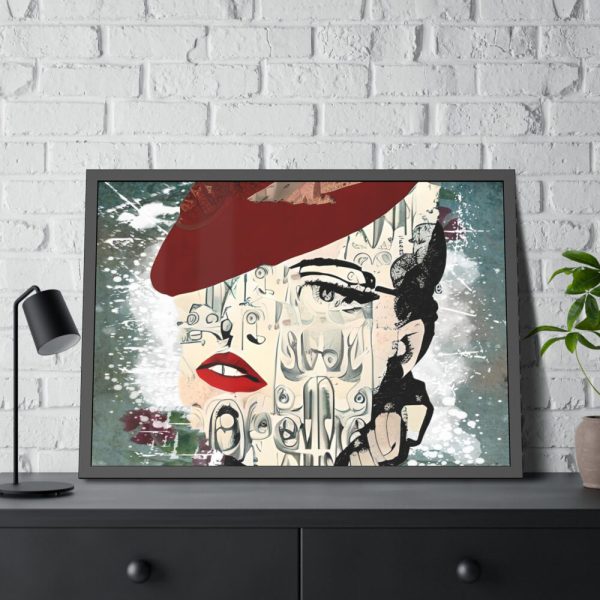 93855-43.jpg Fashionable Vintage Woman Framed Poster