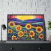 Whimsical Sunflower Field Art Framed Poster