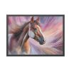 93855-87.jpg Horse Farm Portrait Framed Poster