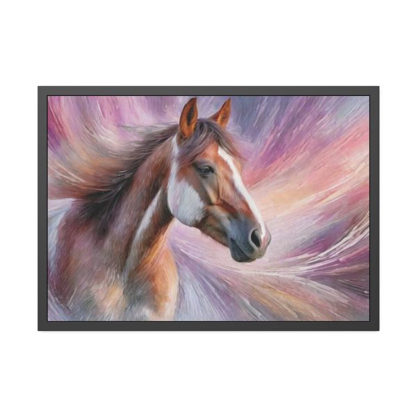93855-87.jpg Horse Farm Portrait Framed Poster