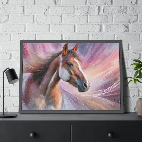 93855-90.jpg Horse Farm Portrait Framed Poster