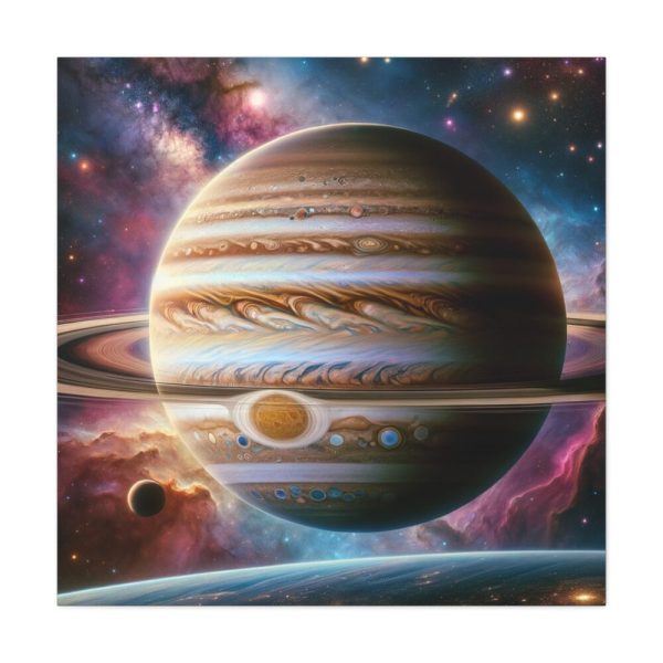Majestic Gas Giant With Intricate Rings Standard Canvas