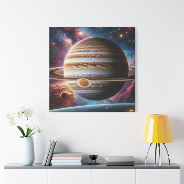 Majestic Gas Giant With Intricate Rings Standard Canvas