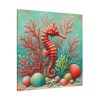 101419-35.jpg Underwater Scene With a Red Coral Reef and Seashells Standard Canvas