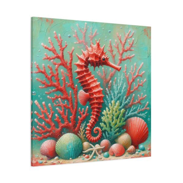 101419-35.jpg Underwater Scene With a Red Coral Reef and Seashells Standard Canvas