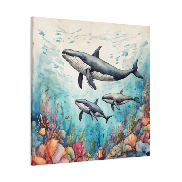 101419-40.jpg Watercolor Whales Under The Sea Standard Canvas