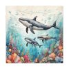 101419-41.jpg Watercolor Whales Under The Sea Standard Canvas