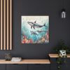 101419-43.jpg Watercolor Whales Under The Sea Standard Canvas