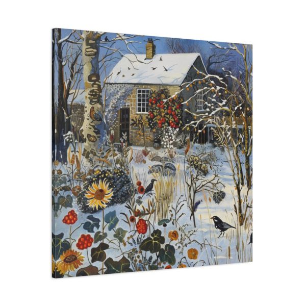 Winter Snow Whimsical Landscape Art Standard Canvas