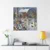 Winter Snow Whimsical Landscape Art Standard Canvas