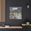 Winter Snow Whimsical Landscape Art Standard Canvas