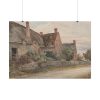 Thatched Cottage with Barn Adjoining Poster
