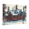 101875-117.jpg Snow Covered Log Cabin in the Forest Poster
