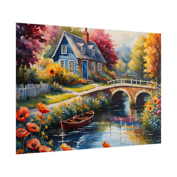 101875-127.jpg Cottage By A River Poster