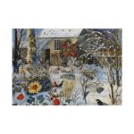 Winter Snow Whimsical Landscape Art Poster - Image 11