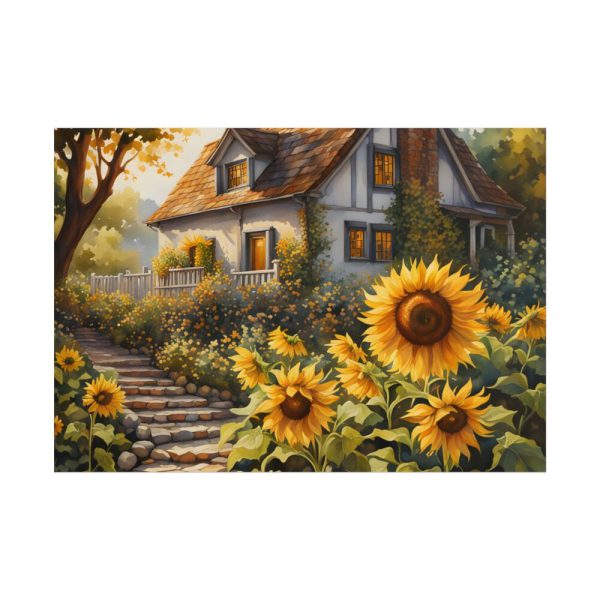 Sunflower Cottage Poster