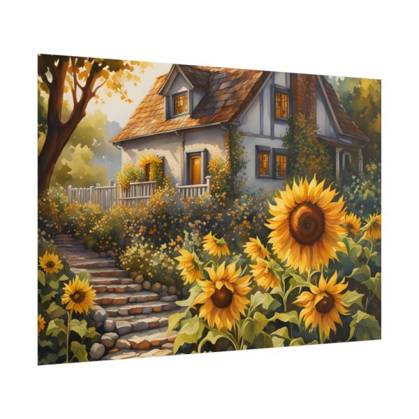 Sunflower Cottage Poster