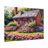 101875-162.jpg Cottage Garden Pink Flowers Poster