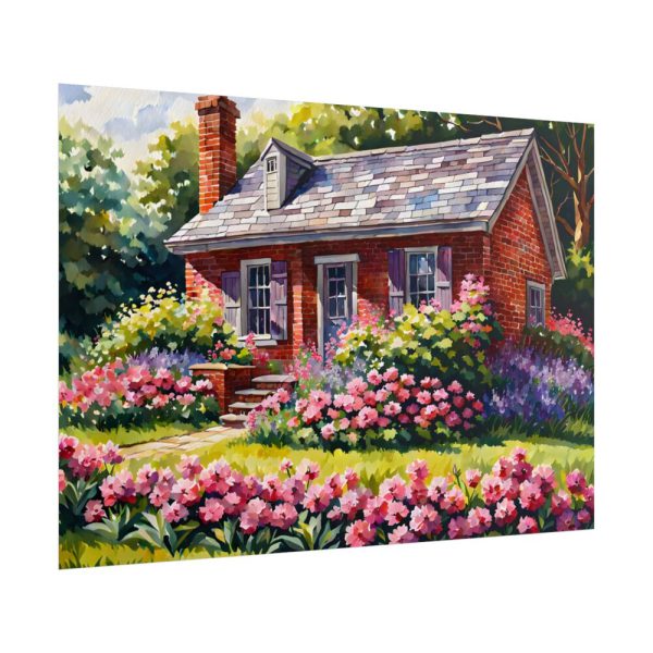 101875-162.jpg Cottage Garden Pink Flowers Poster