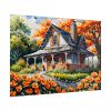 101875-167.jpg Old Fashioned Rustic Cottage in a Flower Garden Poster