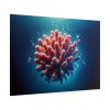 101875-207.jpg Coral With Surrounding Water Bubbles Poster