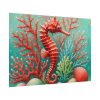 101875-212.jpg Underwater Scene With a Red Coral Reef and Seashells Poster