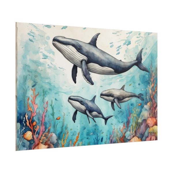 101875-237.jpg Watercolor Whales Under The Sea Poster
